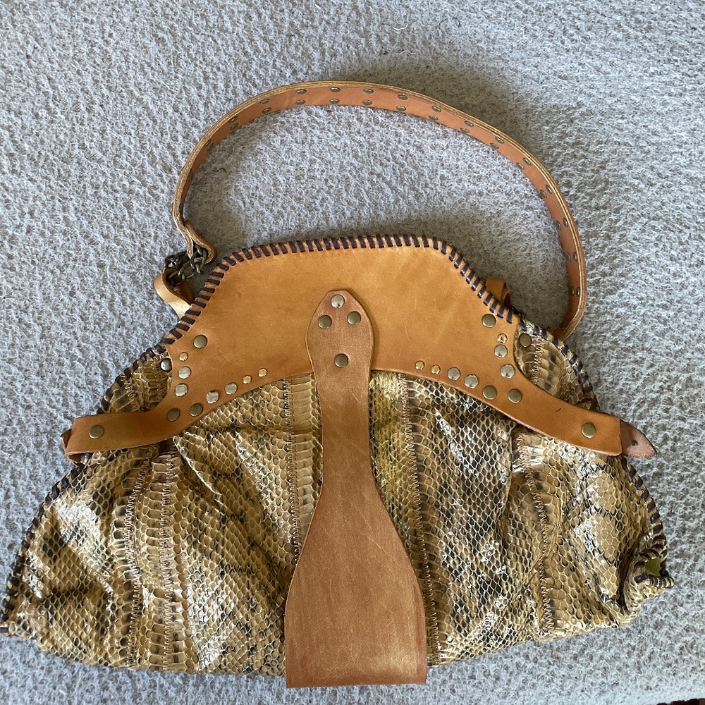 Sharif 1827 leather snakeskin handbag